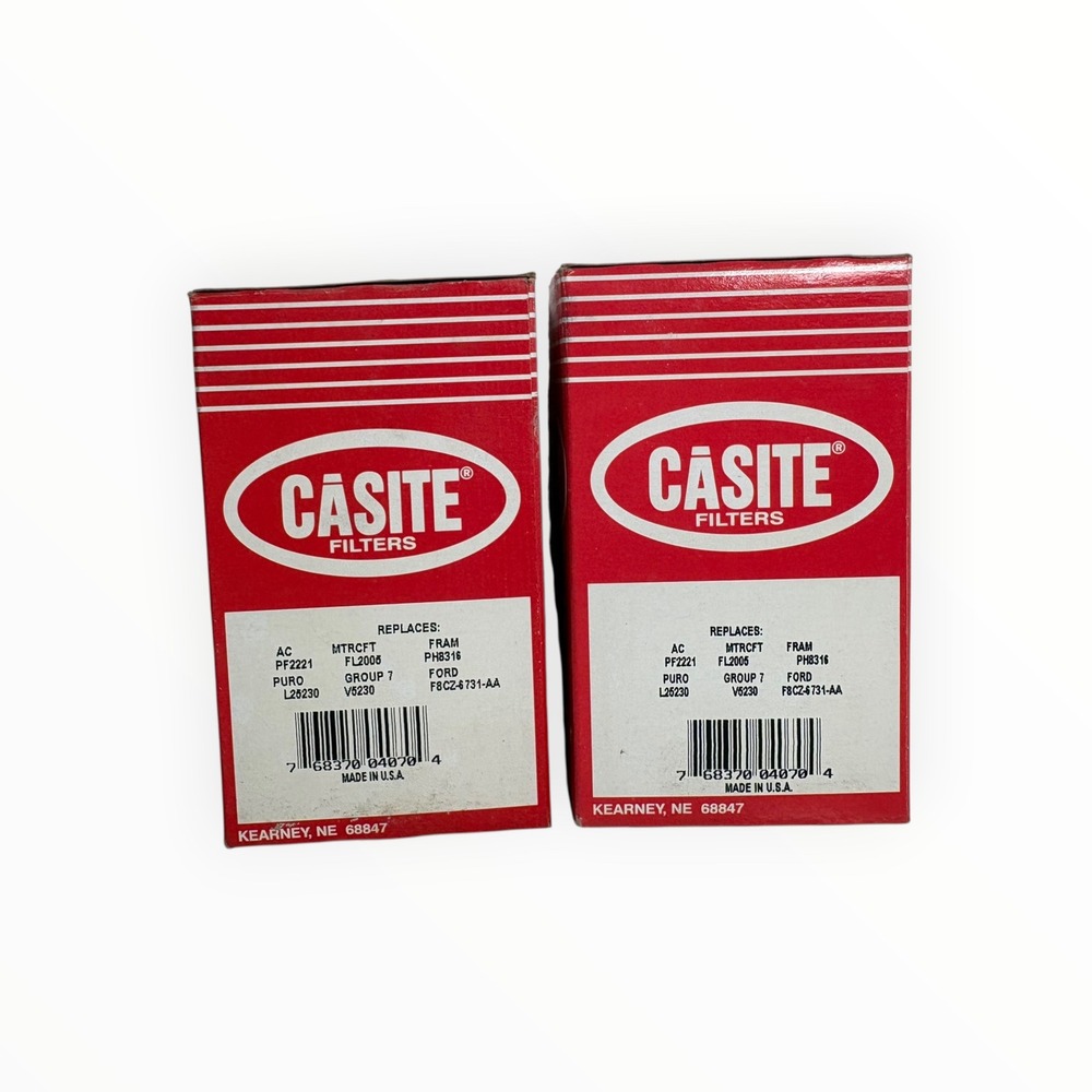 Casite Oil Filter CF483 2-Pack Red New Vintage Automotive Engine Parts